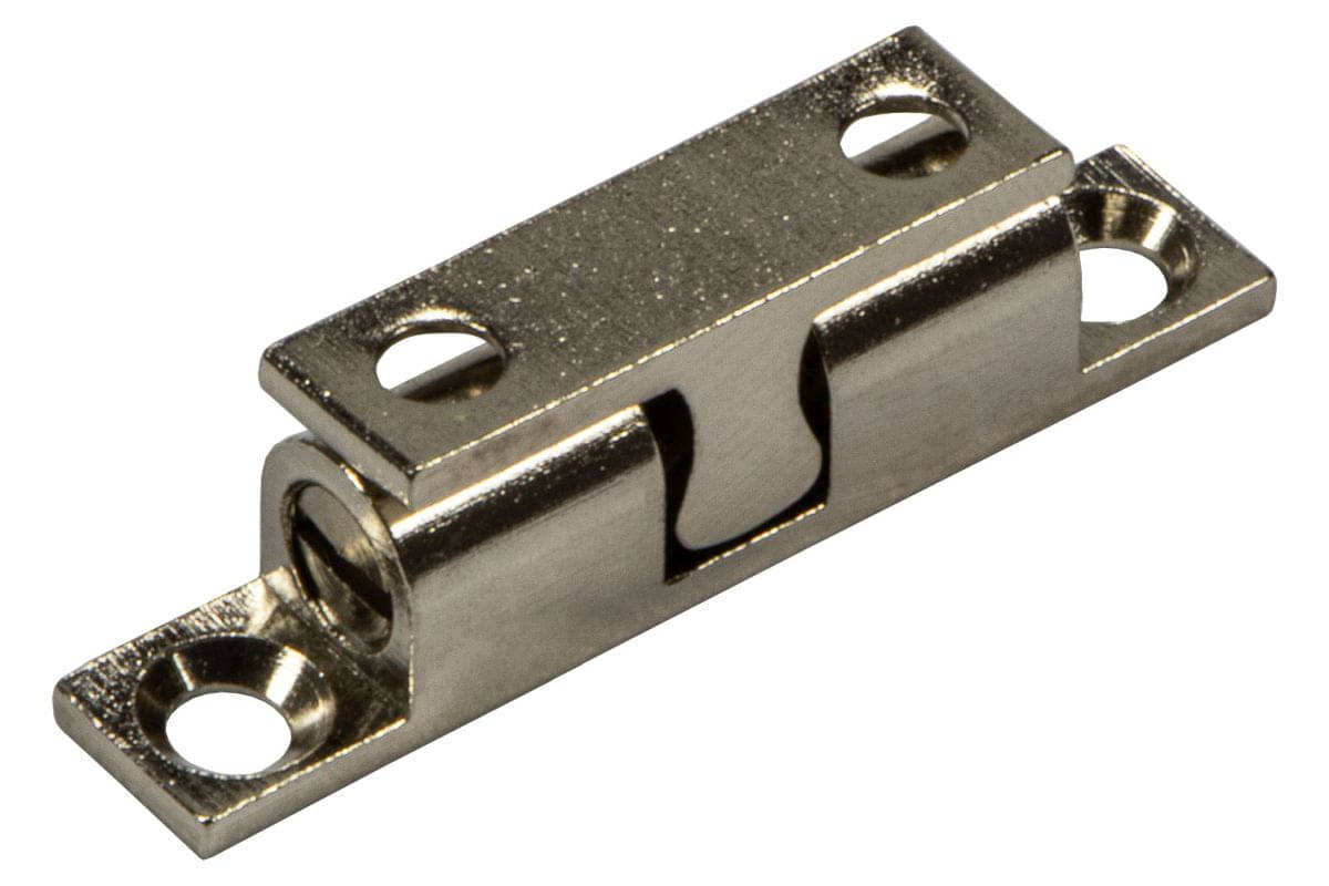 Doppel-Kugelschnapper aus Messing verstellbar vernickelt matt 43 mm