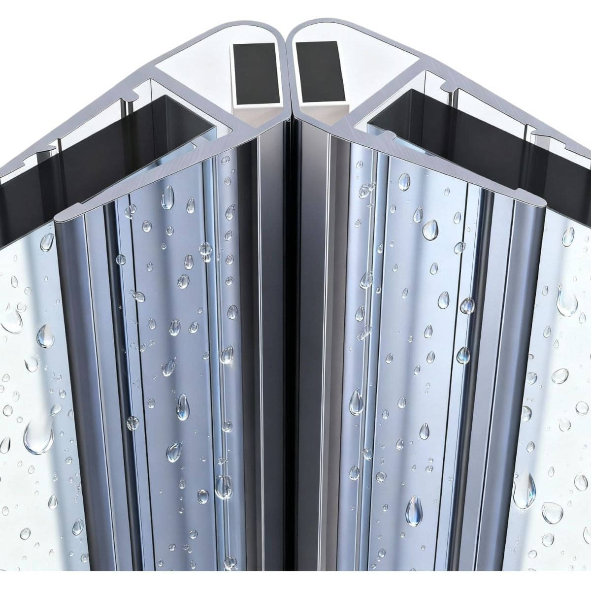 Rehau Magnetdichtung für Duschtüren mit Glasstärke 6 - 8 mm, 90°