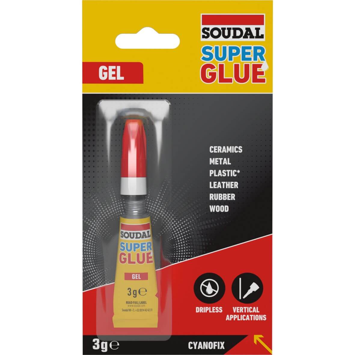 Soudal colle instantanée GEL, 3g