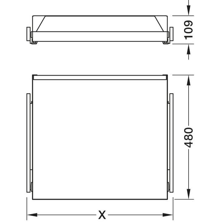 Häfele Unterschrank Innenauszug UTENSIO ST10 PLUS, Anthrazit 45 kg Korpusbreite 300 mm