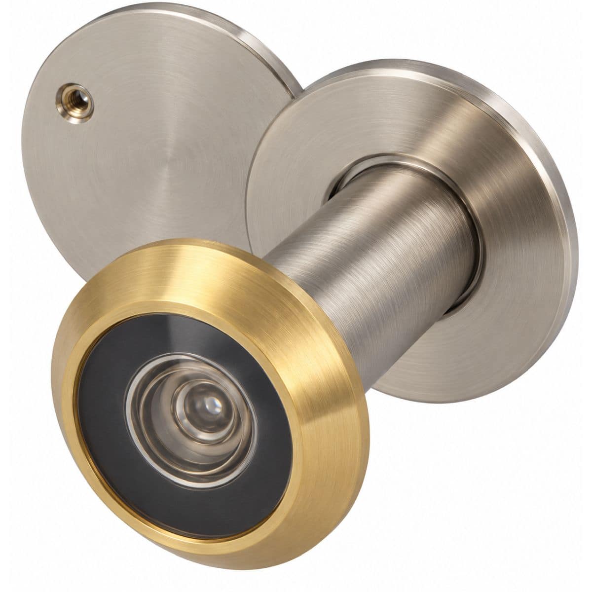 Gedotec Türspion HANNING aus Messing, Ø 14 mm Türstärke 35 - 60 mm Gold/Nickel