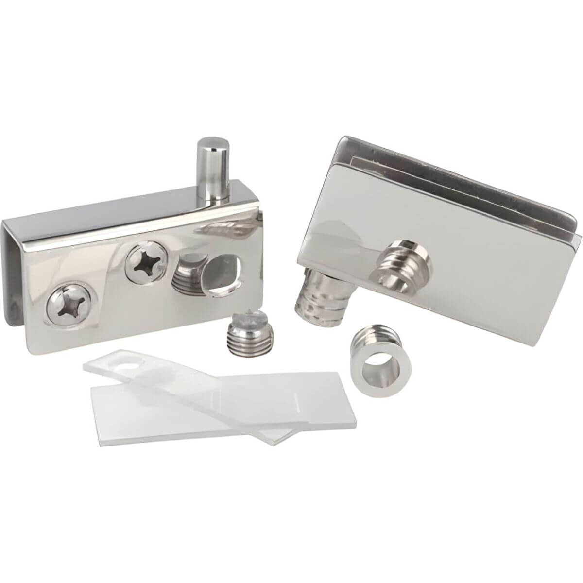 Siso Glastürscharnier VARIO aus Edelstahl poliert für Glasdicke 6 - 10 mm