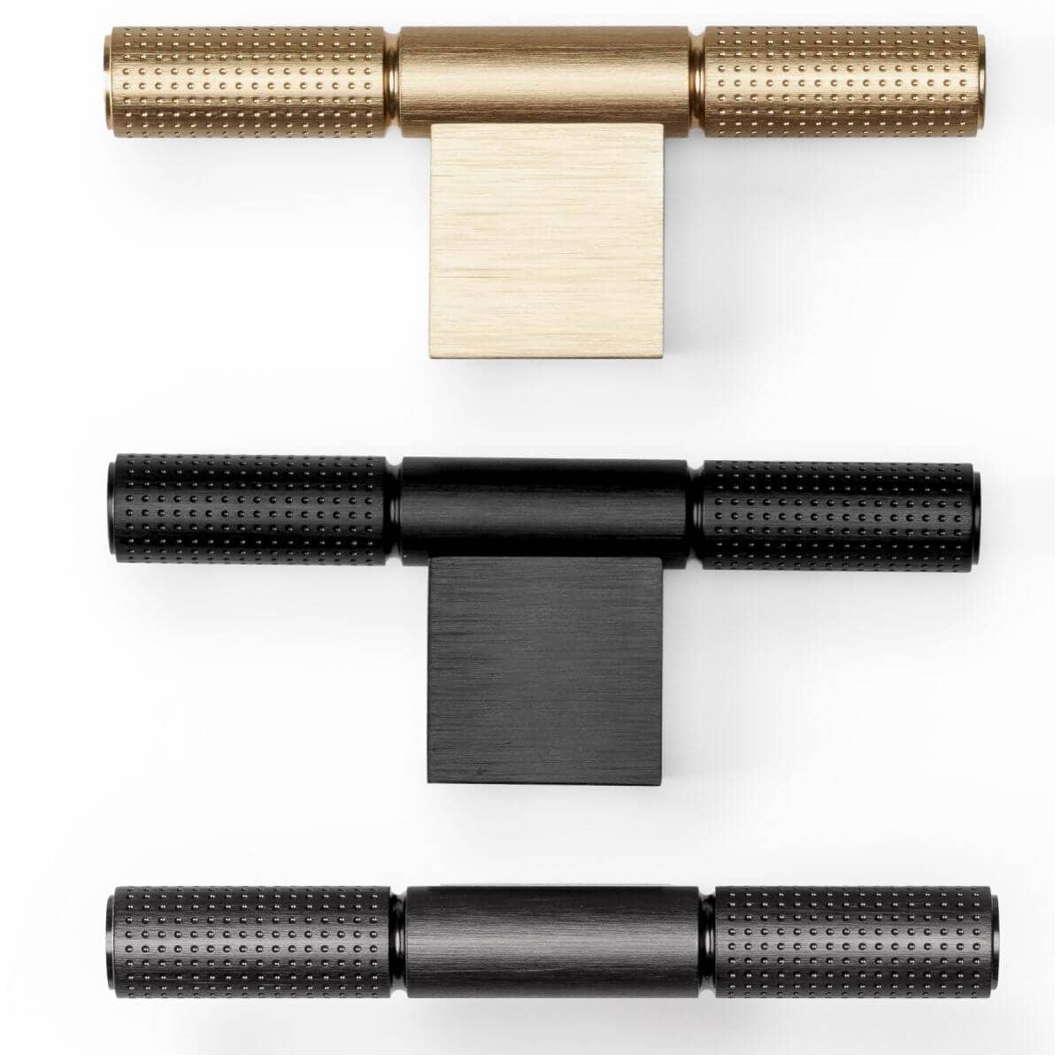 Viefe Möbelknopf POINT aus Aluminium, 110 x 29 mm, Schwarz gebürstet