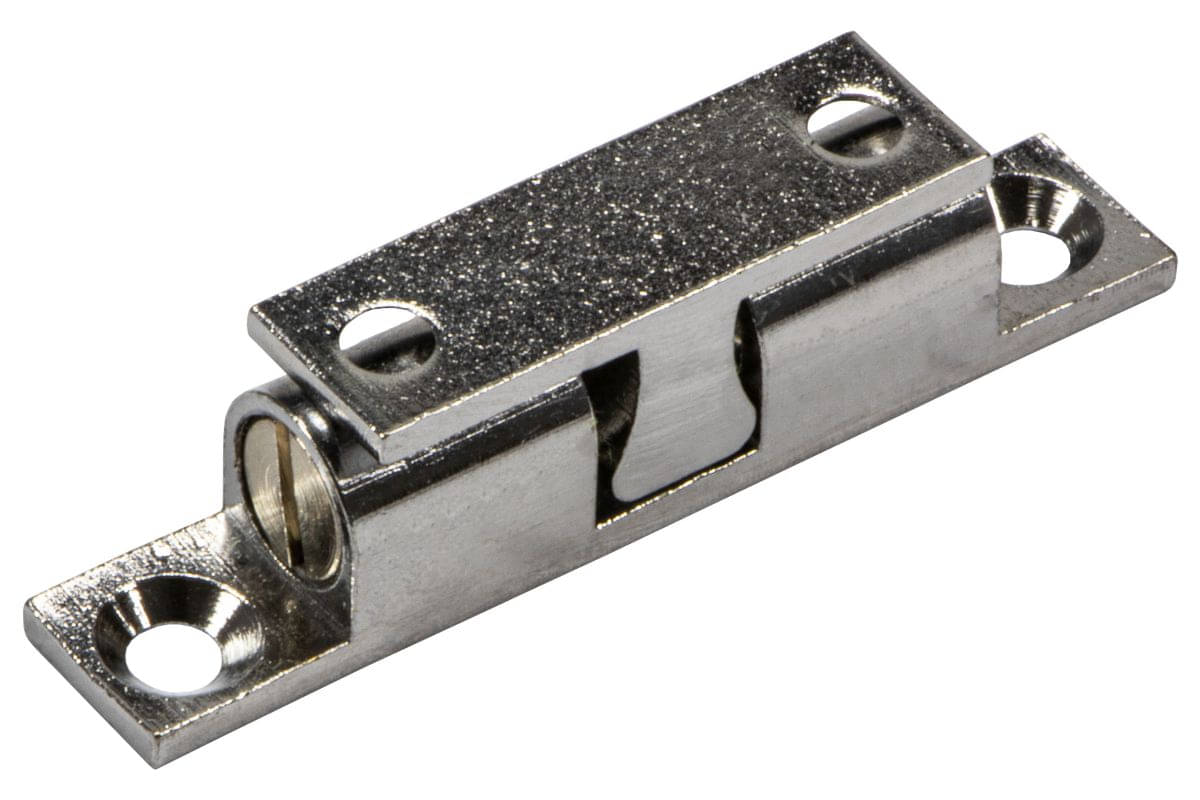 Doppel-Kugelschnapper aus Messing verstellbar verchromt poliert 60 mm