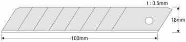 KDS Japanklingen LB-10 EVO Ersatzklingen silber 18 mm für Cuttermesser