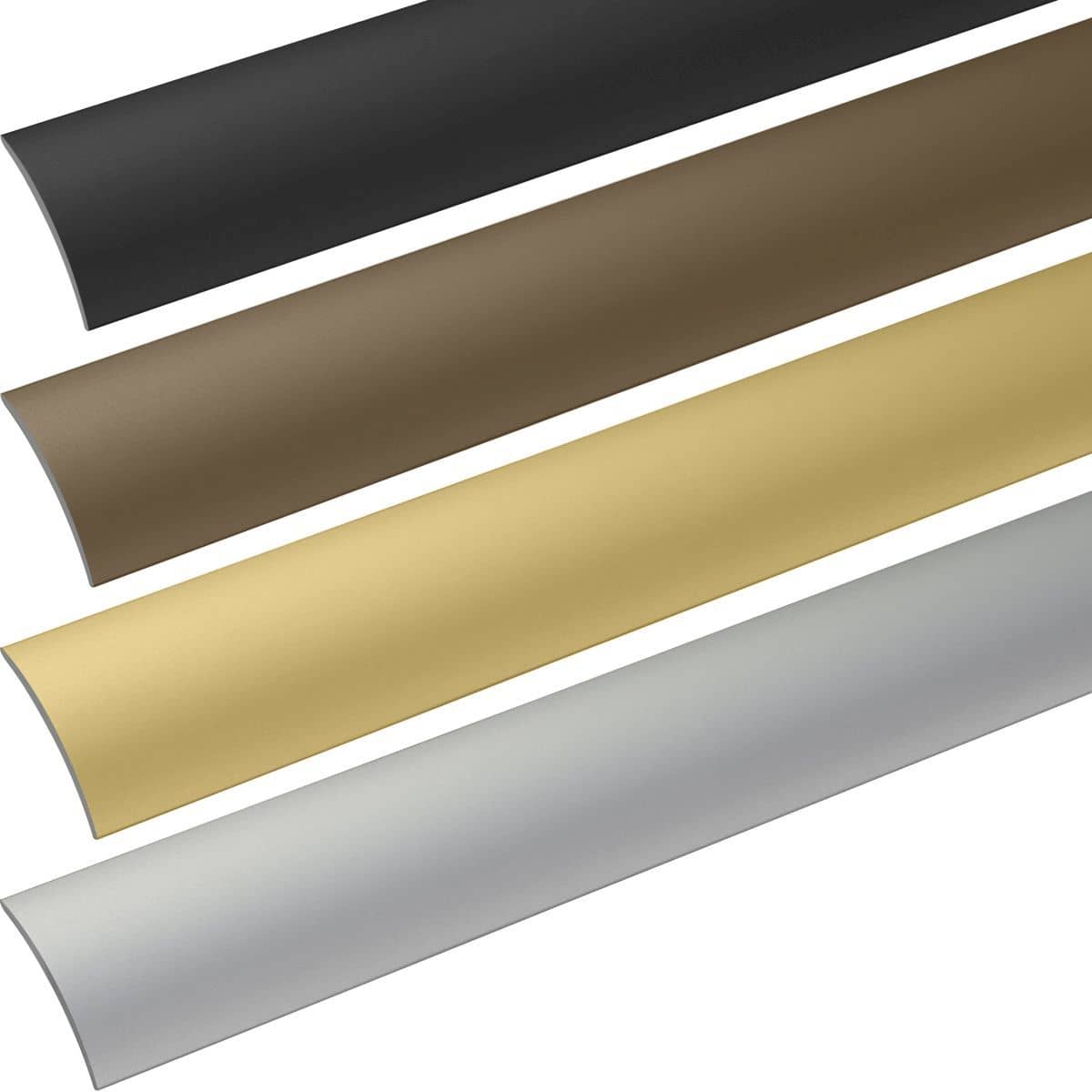 Alfer Übergangsprofil aus Aluminium Gewölbt selbstklebend 30-40 x 5 mm, silber eloxiert - 30 x 1000 mm