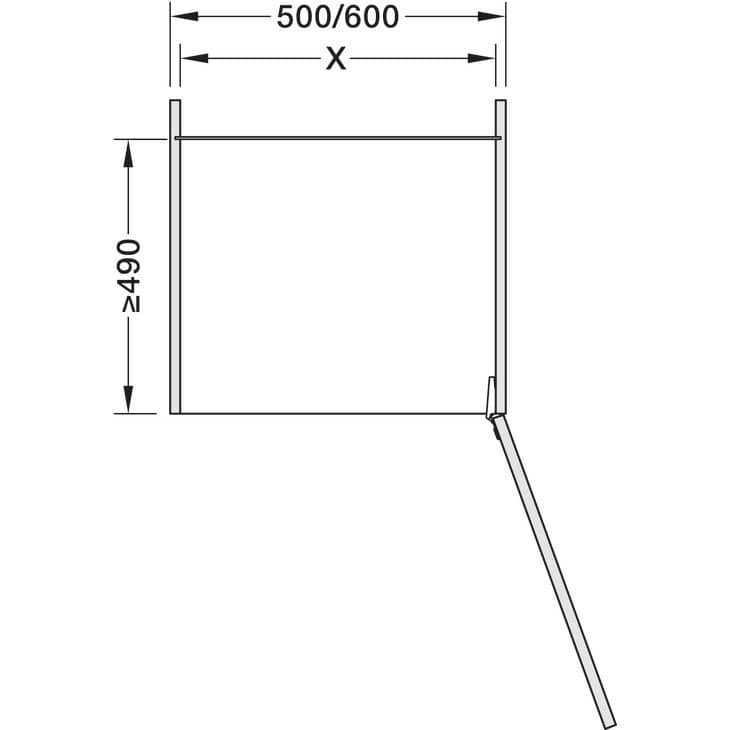 Häfele Hochschrank Innenauszug UTENSIO ST10 PLUS SWING LARDER mit 5 Tablaren, Anthrazit 80 kg Korpusbreite 600 mm lichte Korpushöhe ab 1845 mm