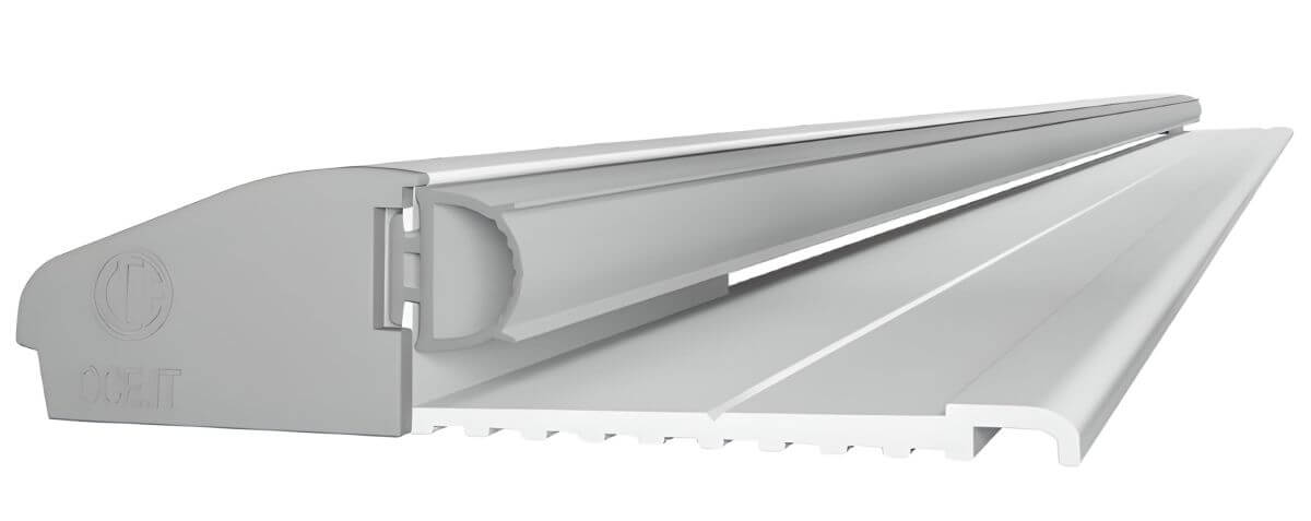 CCE Türschwelle ULISSE LIGHT aus Aluminium mit Dichtung, 715 mm