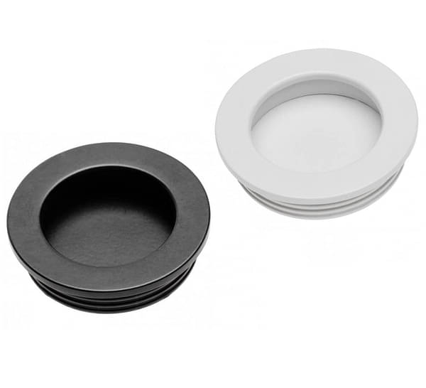 Gedotec shell handle VALERIA in metal, round Ø 40.5 mm, white matt ...