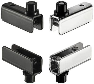 Cerniere Per Porte In Vetro - Diametro 26mm Cromato Lucido | Battuta Interna E Regolazione 3D - Foto 5