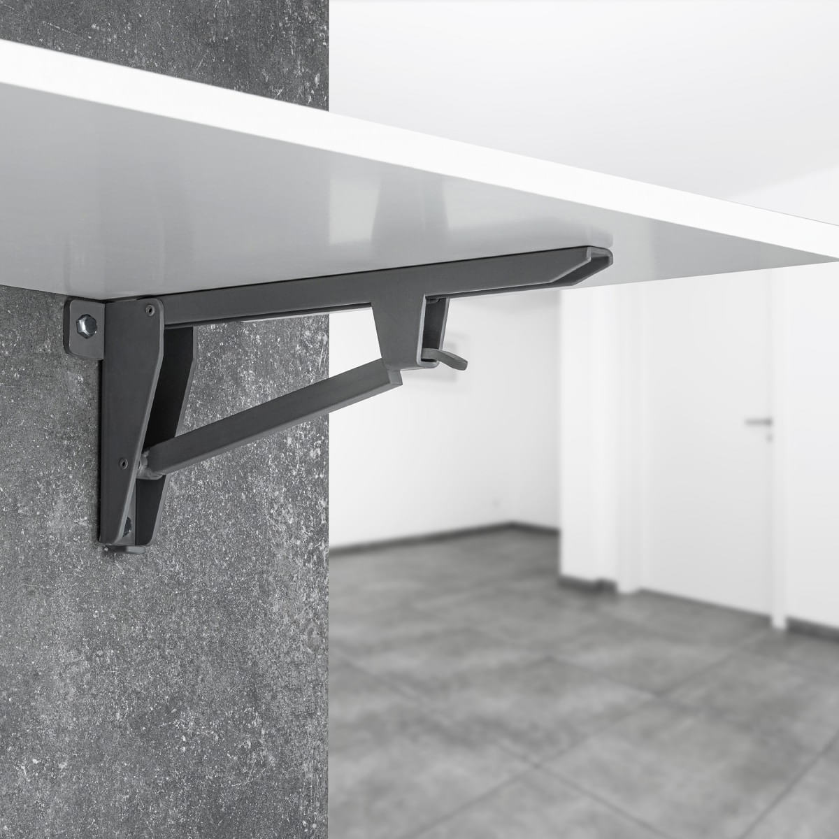 DECOMELODY Klappbare Regalhalterung - Stahl Konsole Für Tische Und Möbel